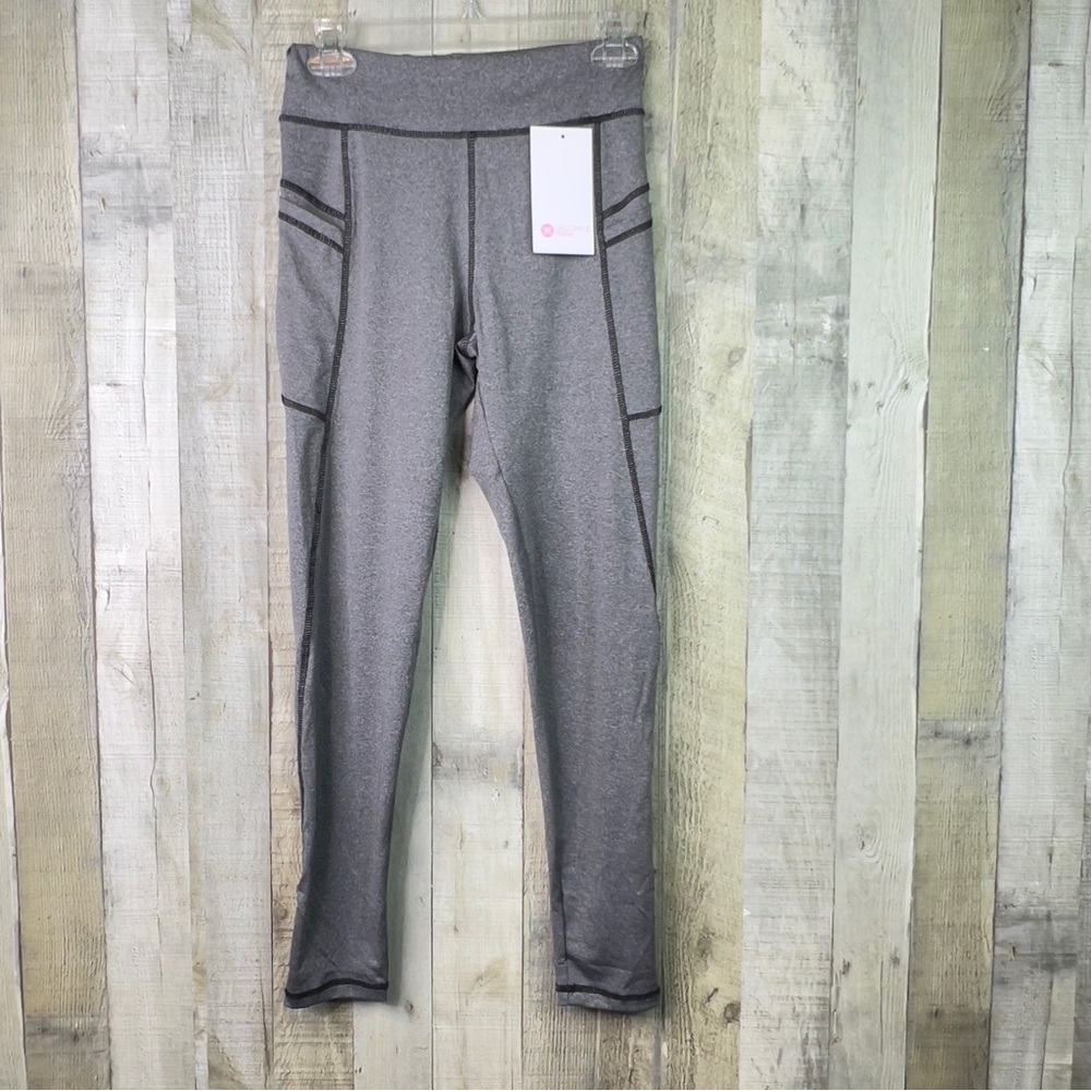 Leggings Park Gray S/M Cropped Leggings Side Pockets